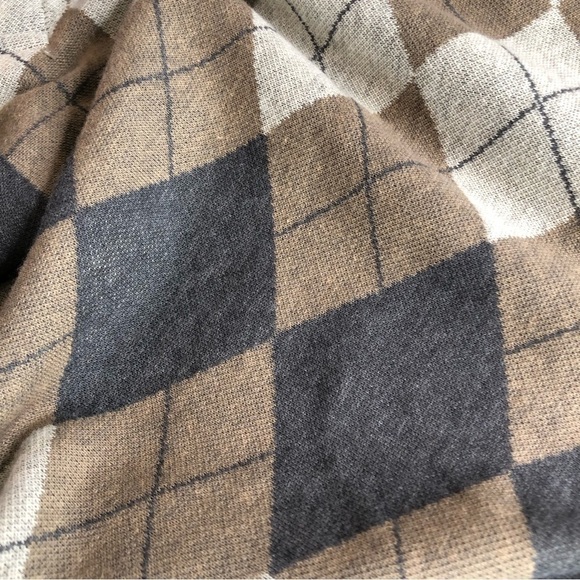 NWT Haggar argyle collared polo sweater two button oatmeal heather Size XXL - Picture 2 of 8